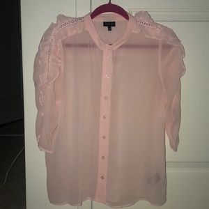 Sheer baby pink blouse